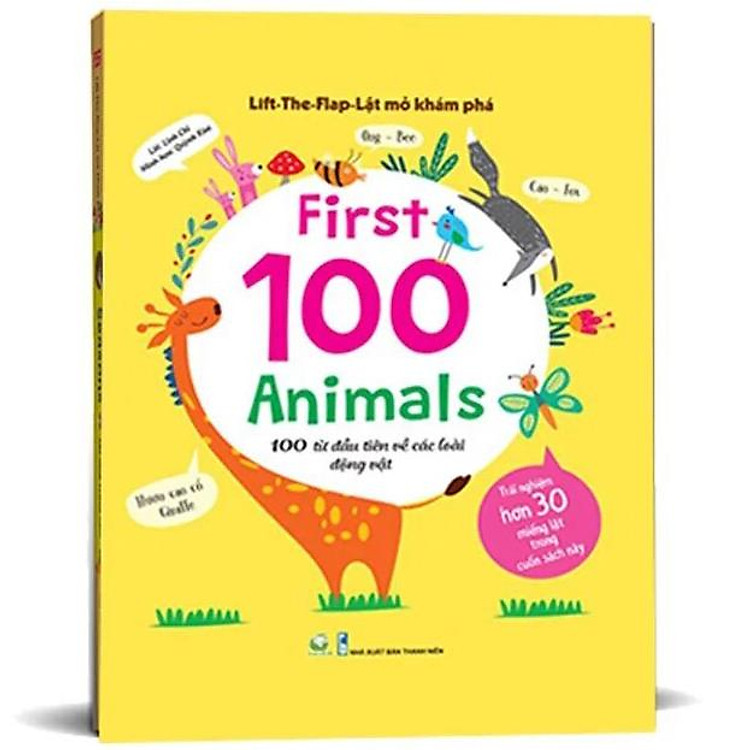 Sách Lift-The-Flap-Lật Mở Khám Phá - First 100 Animals - 100 Từ Đầu Tiên Về Các Loài Động Vật