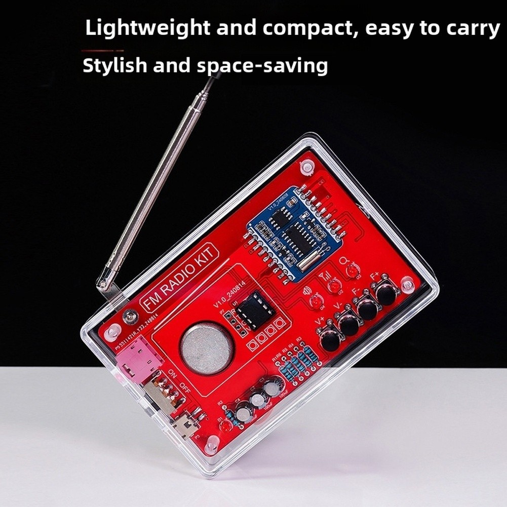 [HRDEAL] RDA5087 FM Radio DIY Kit Thực hành hàn với giao diện USB tùy chọn vỏ