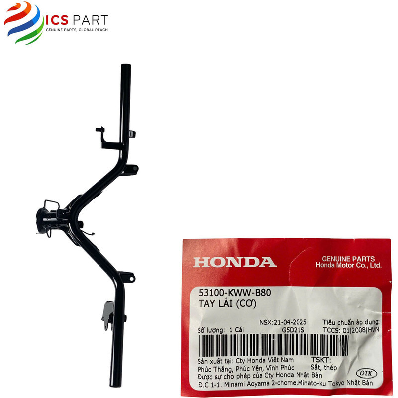 53100KWWB80 |  Ghi Đông, Tay Lái     Gót Yếm 1 Mảnh Wave S 110, Ws 110 Wave S110 KWW    Honda