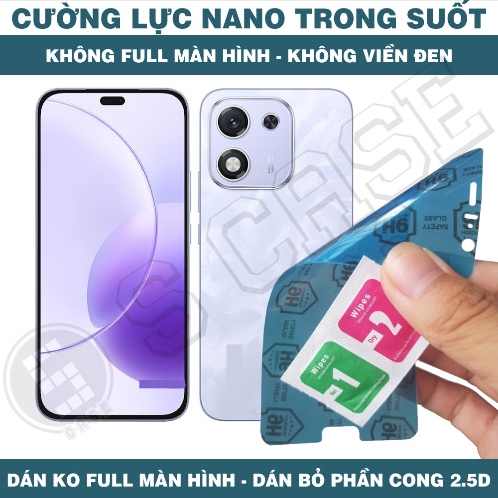 Cường Lực Nano Cho Honor X70 X70i - Trong Suốt, Không Full Màn, Không Viền Đen