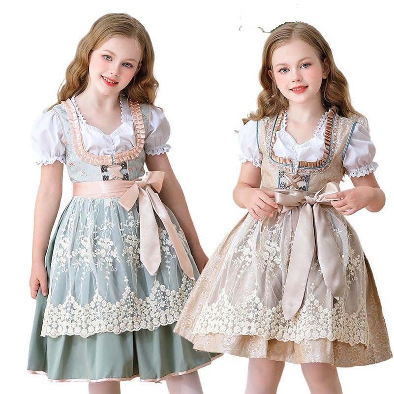 Trang phục Oktoberfest cho bé gái Dirndl Bavaria Halloween Dress up