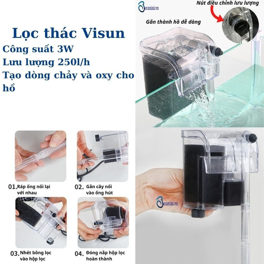 Bể cá mini COMBO ĐẦY ĐỦ, Hồ cá mini 30x20x20 đầy đủ tặng kèm phụ kiện trang trí