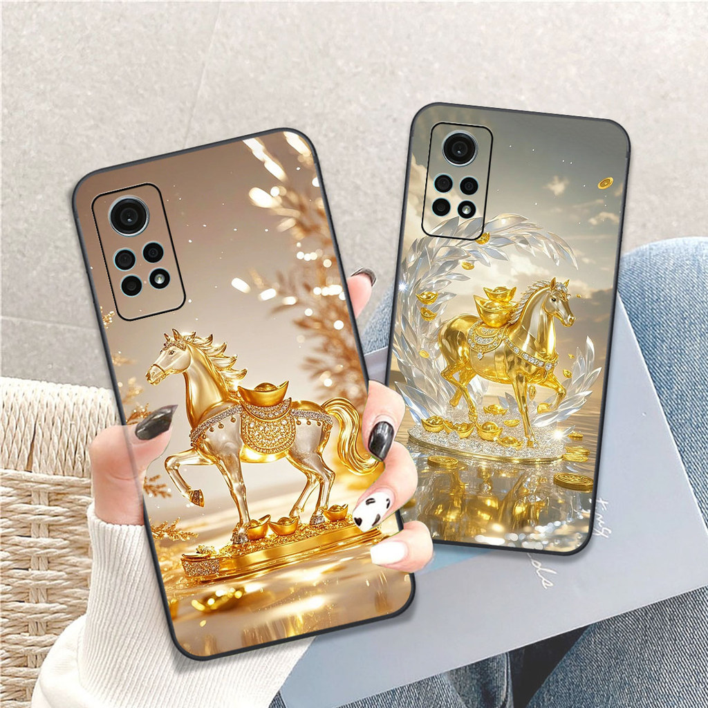 Ốp lưng Xiaomi Mi 10T Pro in hình ngựa vàng Clover case