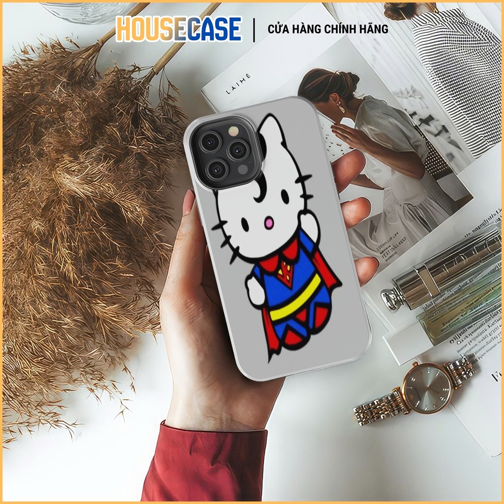 Ốp lưng iPhone Hello Kitty đồ ngủ trái tim uống cafe MORNING COFFEE PAJAMAS dễ thương TPU cứng