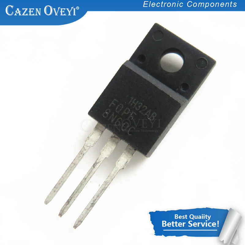 10 Cái / lốc FQPF8N60C ĐẾN 220F 8N60C 8N60 TO220 FQPF8N60 Còn Hàng