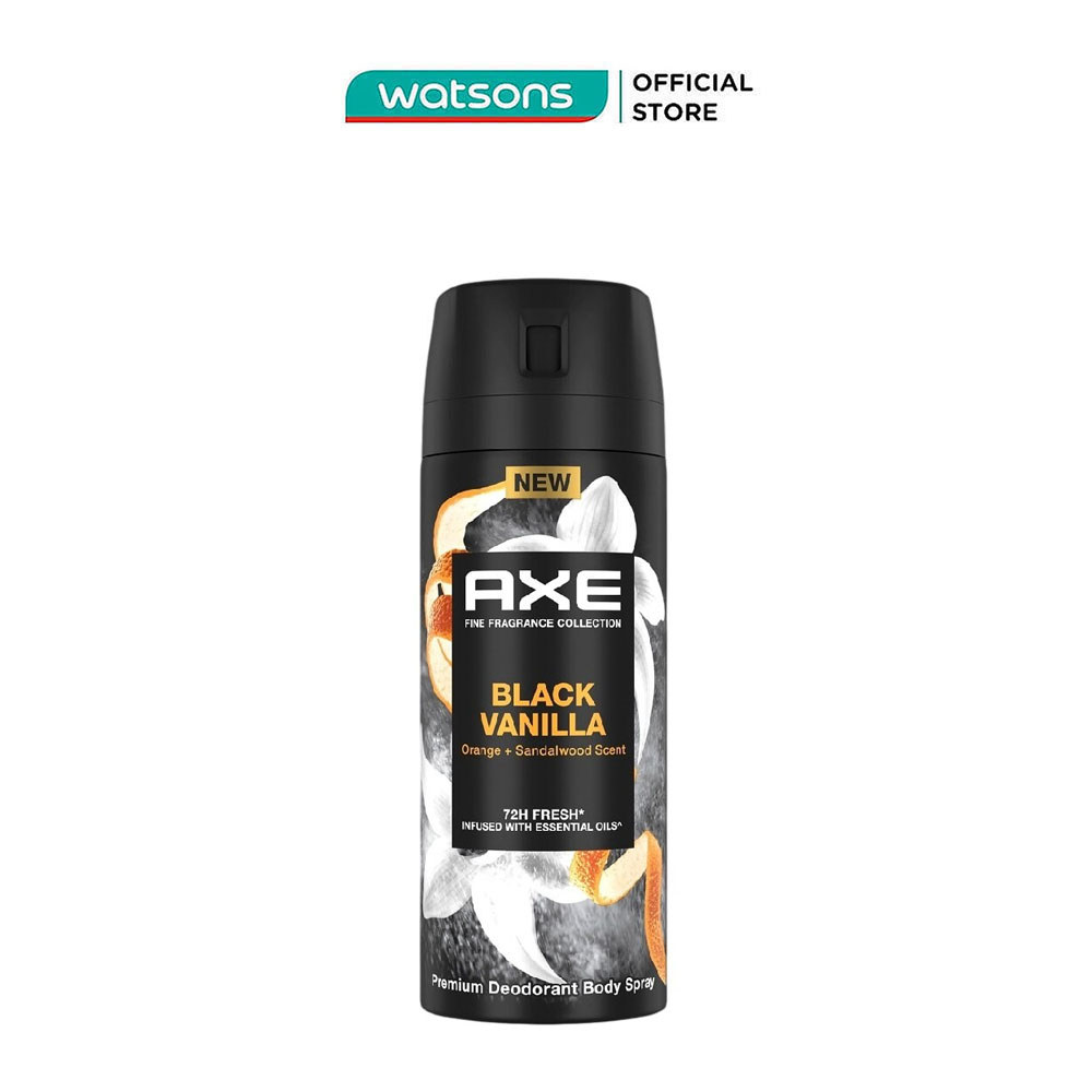 Xịt Ngăn Mùi Axe Hương Nước Hoa Black Vanilla 135ml