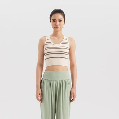 Áo bra thể thao DECATHLON CN 120 trắng/sọc mã 8942431