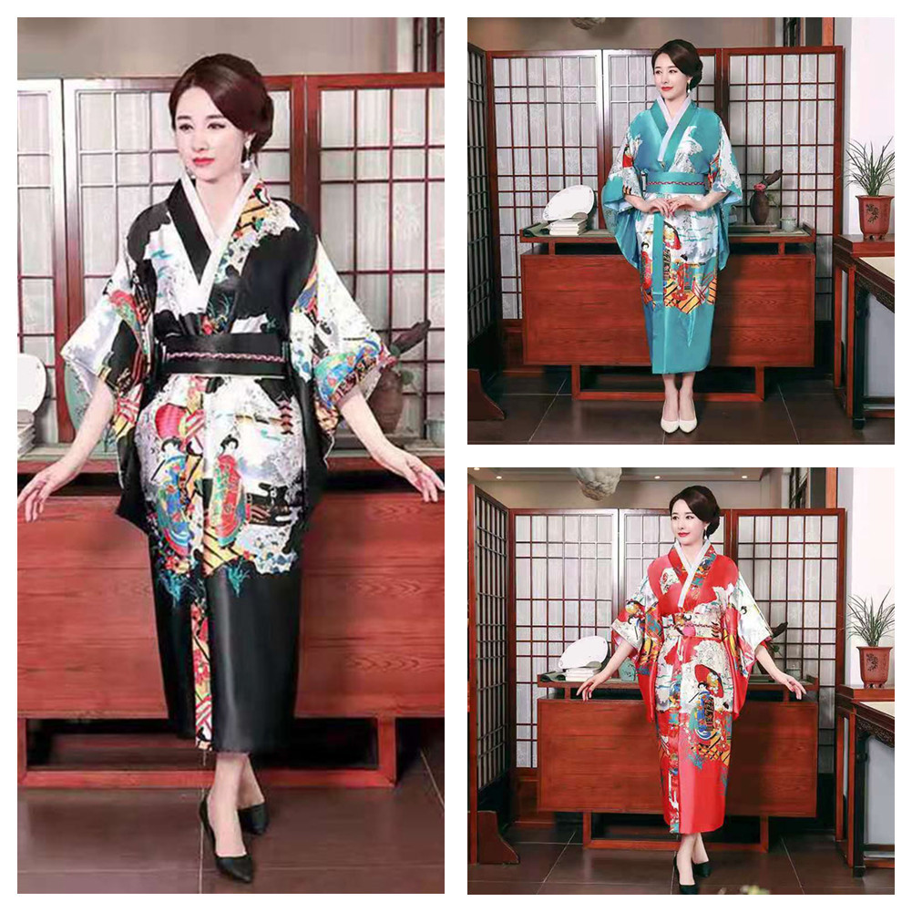 Áo choàng kimono truyền thống Nhật Bản dành cho nữ Geisha Haori Yukata Bộ đồ áo choàng kimono