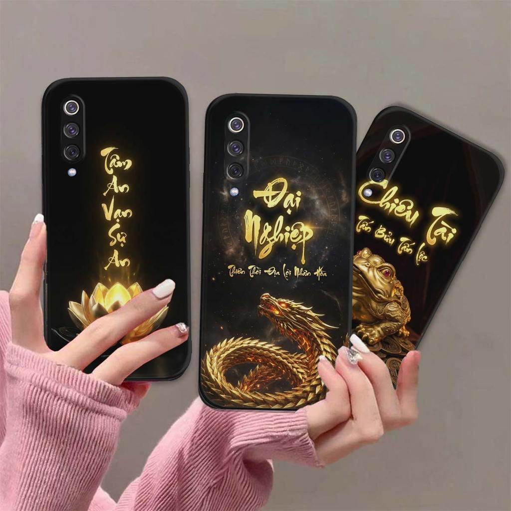 Ốp lưng Xiaomi Mi9 / Mi 9 SE thư pháp tâm an, tài lộc, ý nghĩa