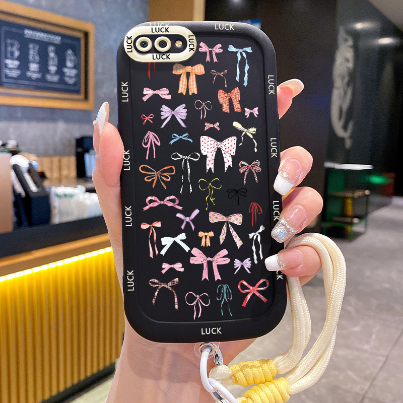 Ốp Lưng Realme C2 C2s OPPO A1K Case Bowknot nhỏ Với Lanyard