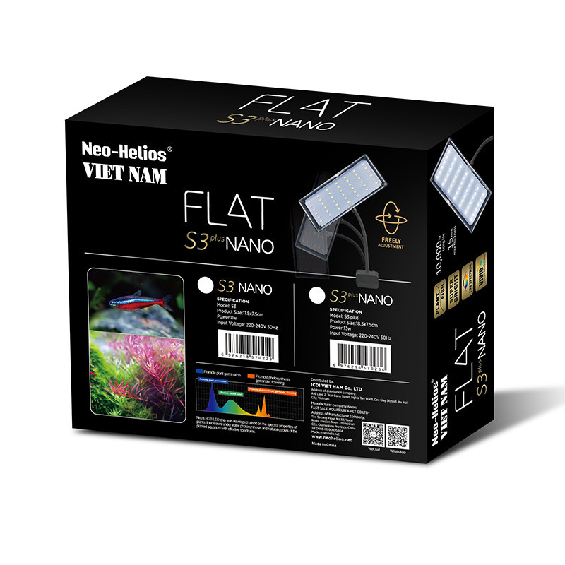 Đèn Neo-Helios Flat Nano S3 Pro, S3 Pro+, S3, S3 Plus DEYAO CF02 FD 02 - LED 3 MÀU
