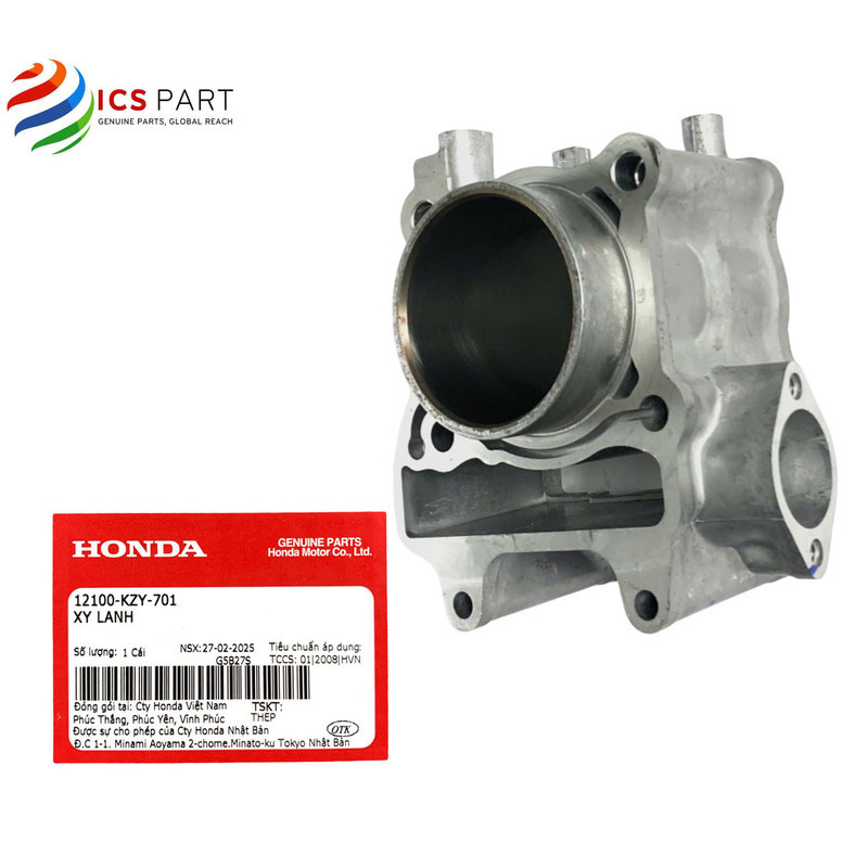 12100KZY701 |  Xy lanh, Nòng Hơi      Sh 150 SH 150 K02, SH 125 K77, SH 150 K78    Honda