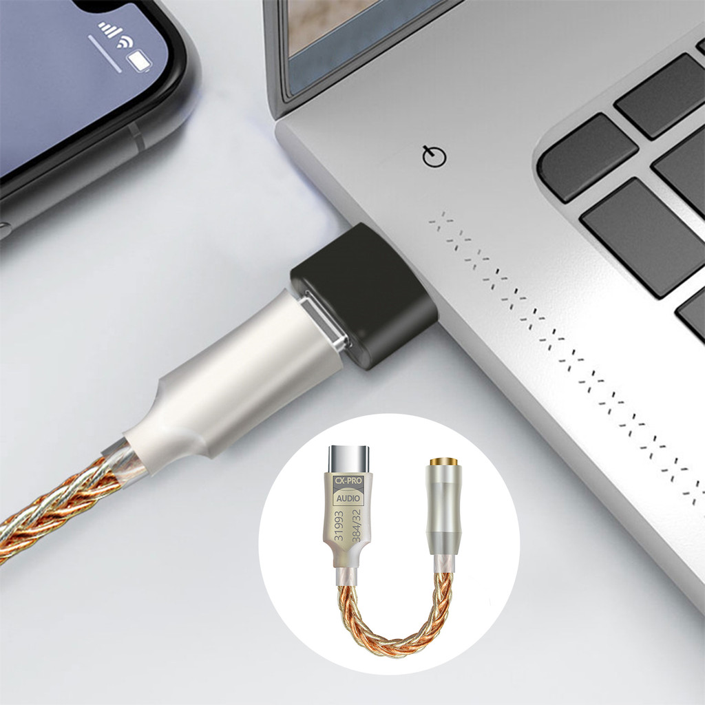 [VGI] Bộ khuếch đại tai nghe 3,5 mm USB Type C CX31993 Bộ chuyển đổi điện thoại di động HiFi DAC IEM