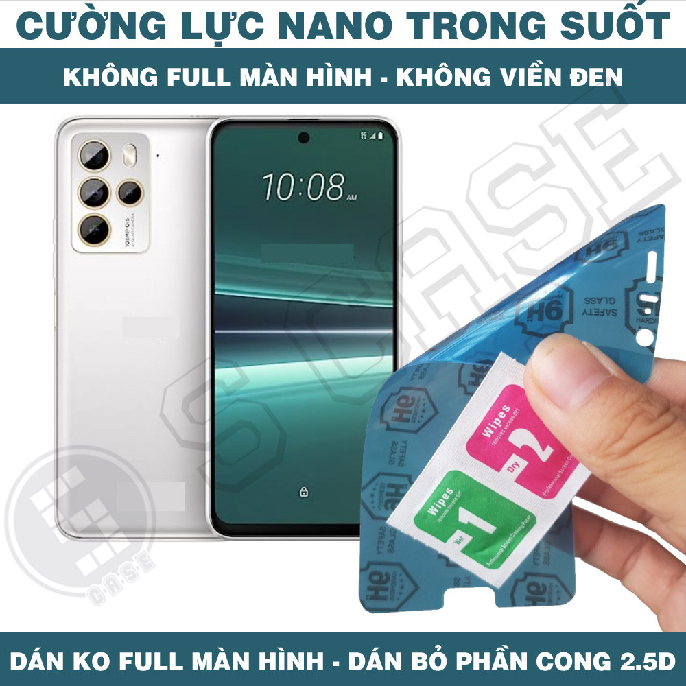 Cường Lực Nano Cho HTC U23 Pro HTC U20 - Trong Suốt, Không Full Màn, Không Viền Đen