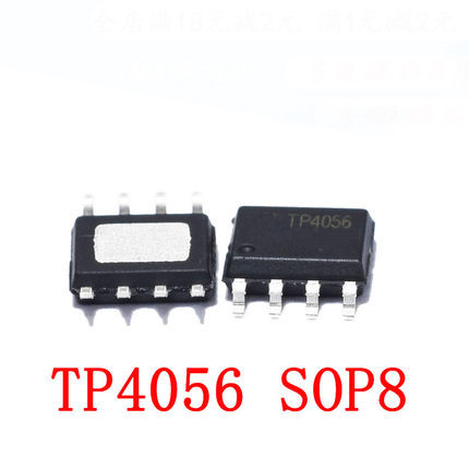 10 Cái / lốc TP4056 TP4056E ME4056 4056E TC4056A 1A Tuyến Tính Li Ion Pin Sạc IC SOP8 Còn Hàng