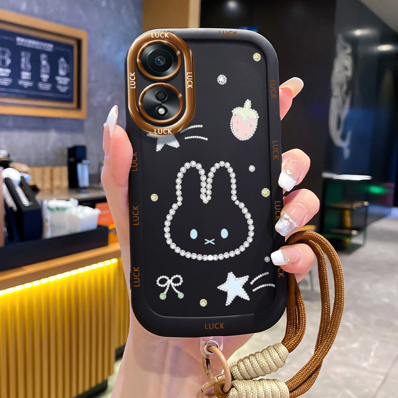 Ốp Lưng OPPO A58 4G A78 4G A58 5G A58X 5G A78 5G A1X 5G A2X 5G Case Dễ thương Với Lanyard