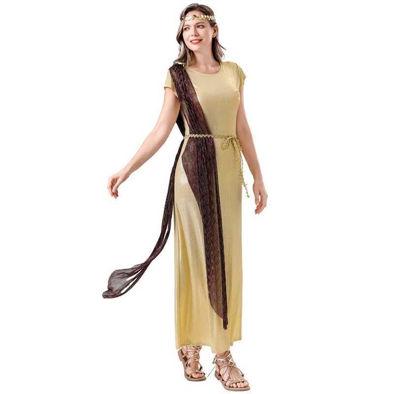 Halloween Thời Trung Cổ Hy Lạp Zeus Hera Nữ Thần Cosplay Trang Phục Purim Cổ Ai Cập Cleopatra Váy Lạ