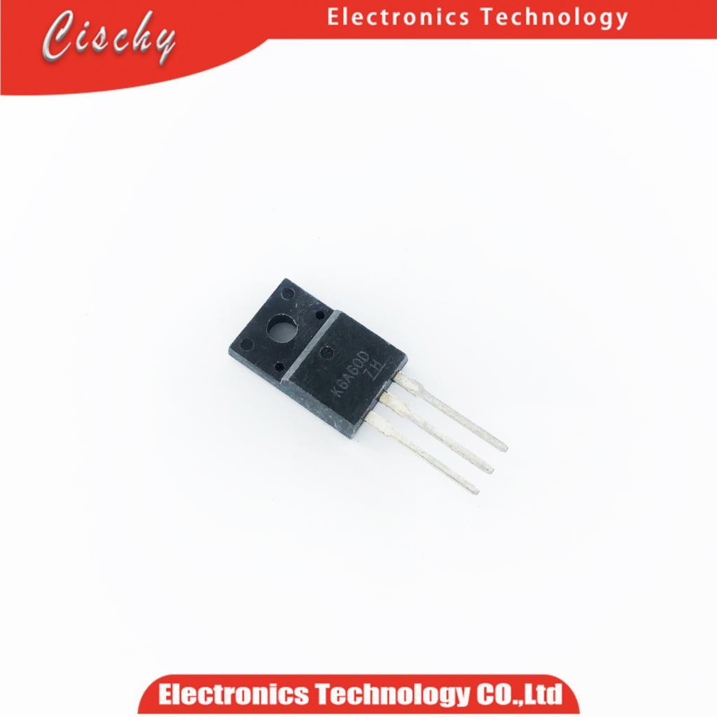 5 Cái / lốc K6A60D TK6A60D 6A 600V MOSFET TO 220F nhựa N kênh Giao hàng ngay lập tức