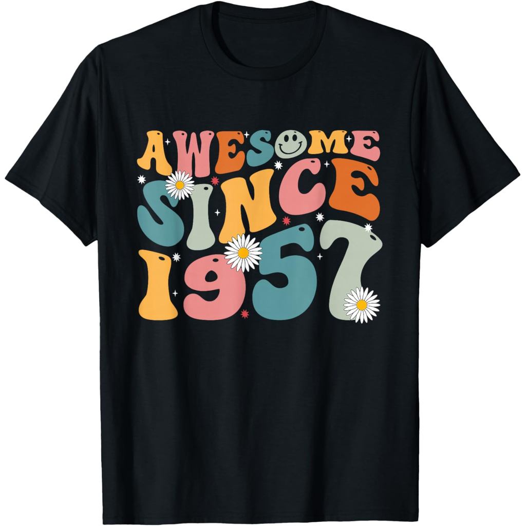 Áo thun nam cotton tuyệt vời từ năm 1957 Sinh nhật lần thứ 68 Retro Sinh năm 1957 Áo thun