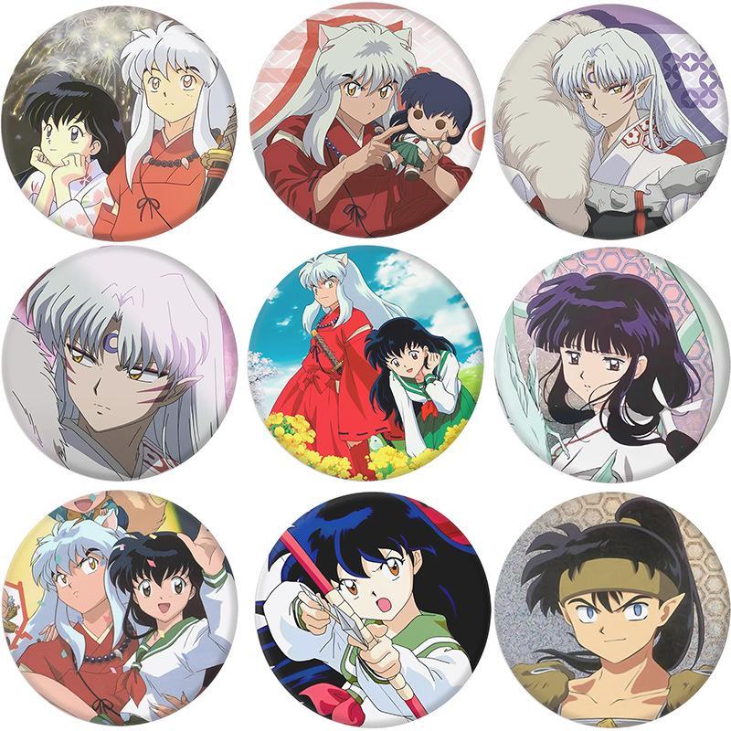 Pin Inuyasha 58mm – Nhân vật chính & Những khoảnh khắc mang tính biểu tượng | Huy hiệu sưu tập lãng 