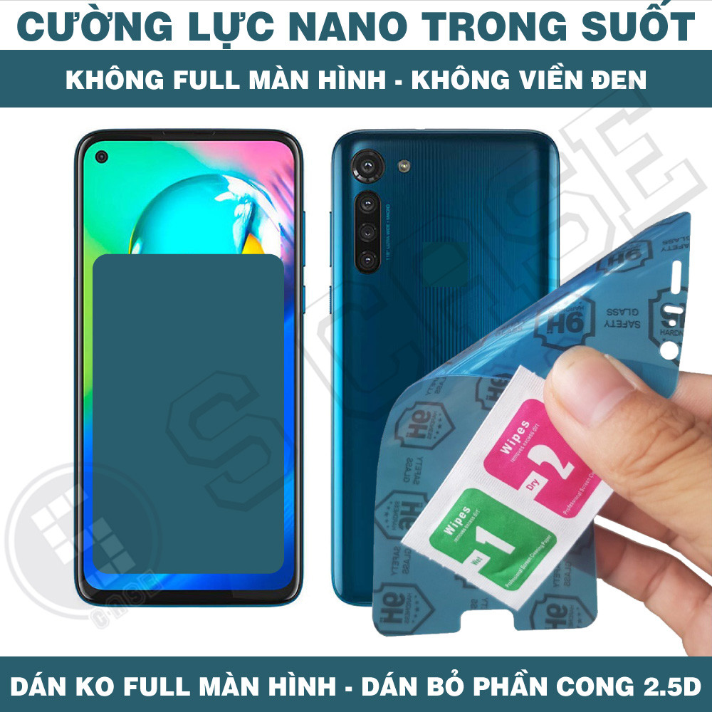 Cường Lực Nano Cho Motorola Moto G8 Play G8 Plus G8 Power Lite - Trong Suốt, Không Full Màn, Không V