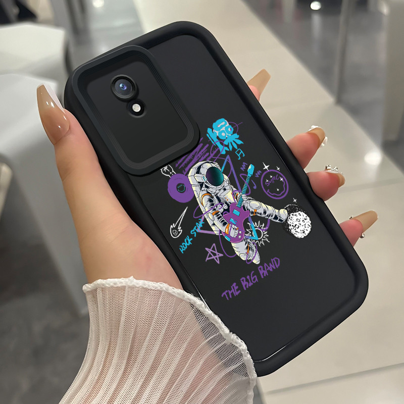 Ốp Lưng Cho VIVO Y02 Y02A Y02s Y02T Ba Màu Space Man Điện Thoại Silicon Chống Sốc