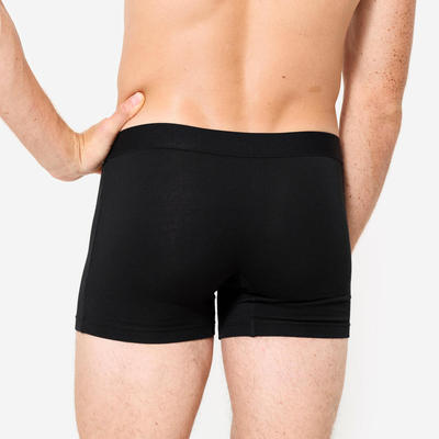 Bộ 3 quần boxer thể thao nam cotton DECATHLON Đen/ghi/xanh navy mã 8853921