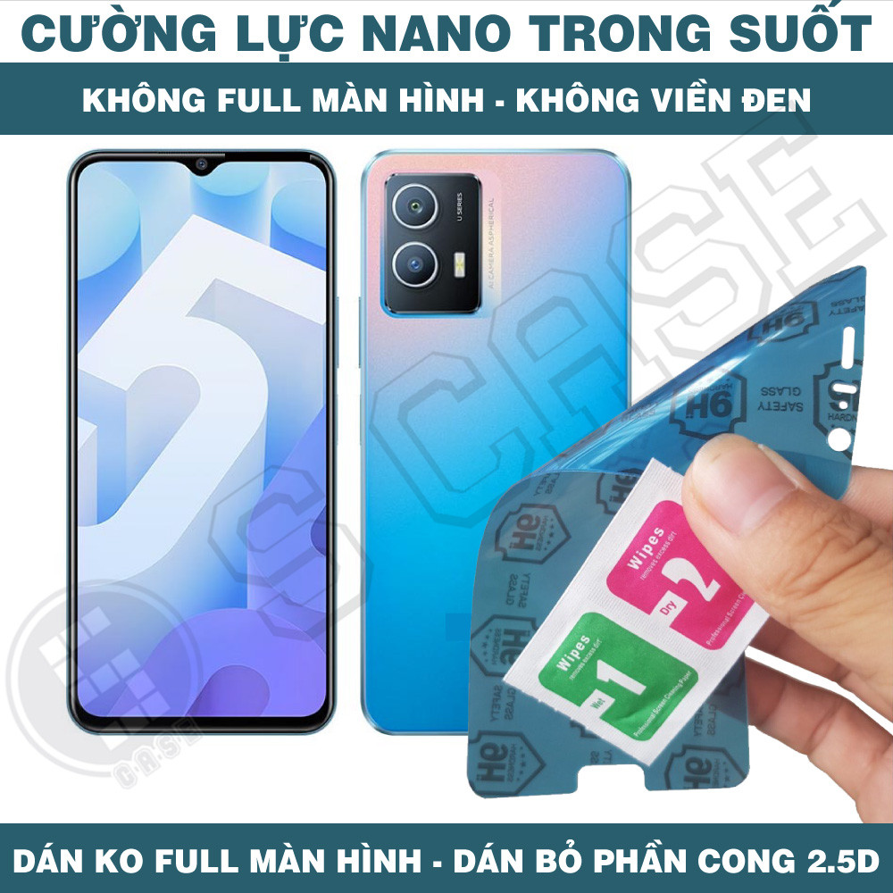 Cường Lực Nano Cho Vivo iqoo U5 U5e U5x - Trong Suốt, Không Full Màn, Không Viền Đen