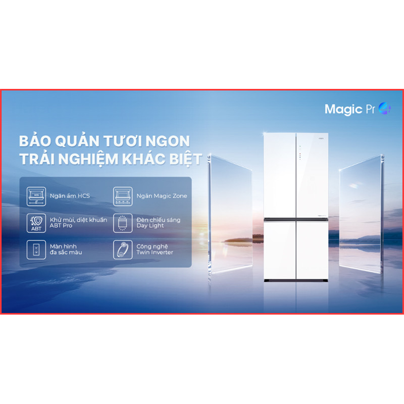 Tủ Lạnh Aqua Inverter 529 Lít AQR-M600XA(GC) 2025 - Thái Lan Bảo hành chính hãng