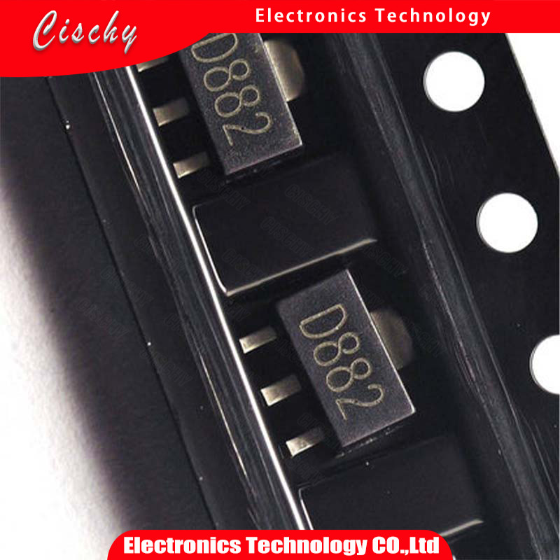 20 CÁI D882 SOT89 2SD882 SOT 89 30V / 3A / 30W 882 SOT SMD mới và IC Chipset
