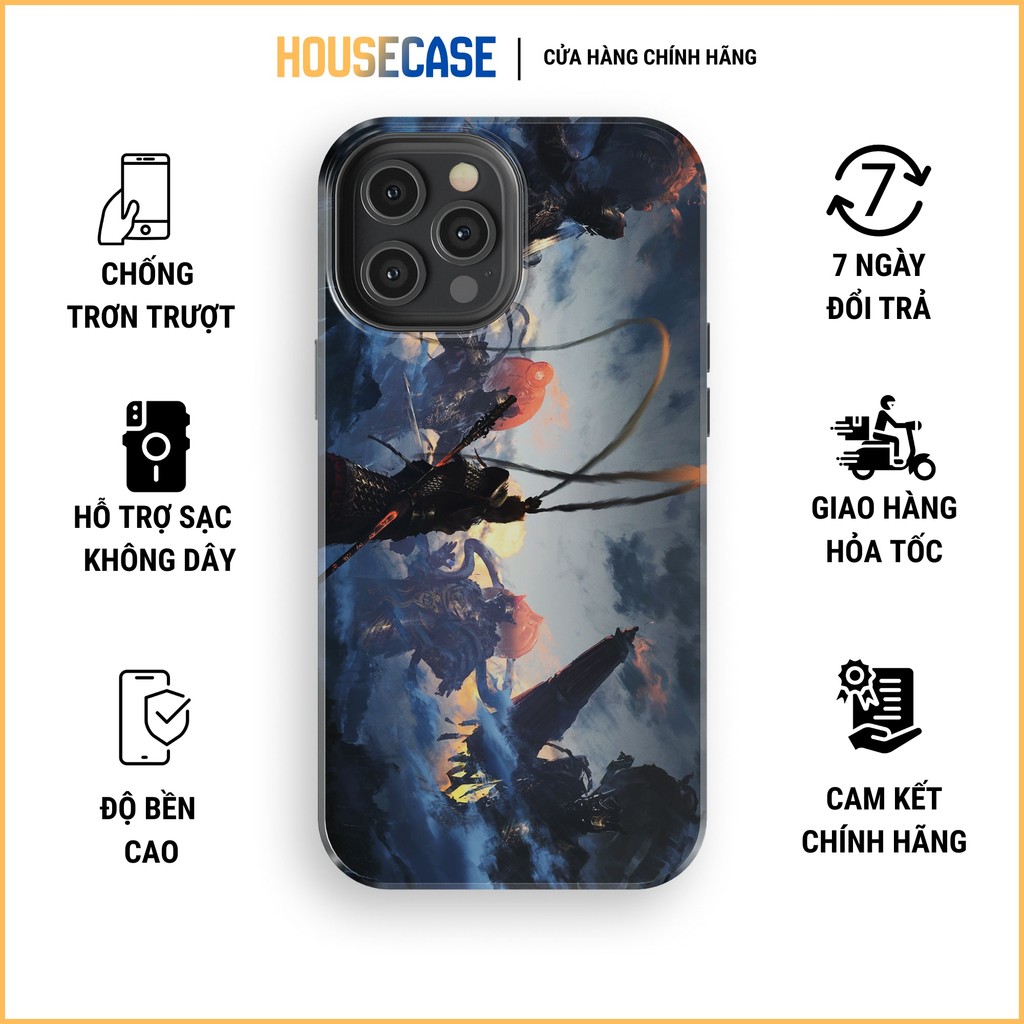 Ốp iphone tranh ghép gấu trúc và các đối thủ phản diện trong bóng đêm KUNG FU PANDA TPU cứng