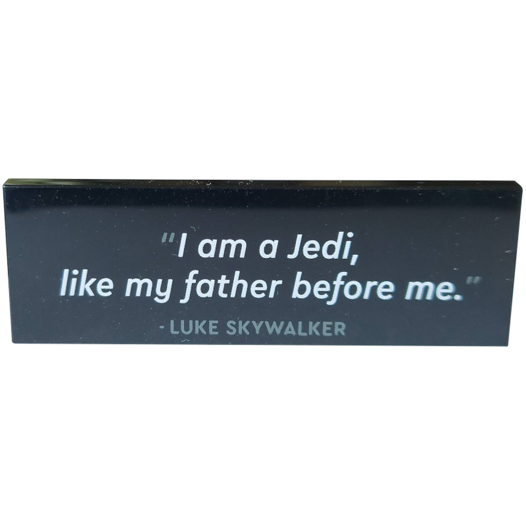 Brick2cube Part - Ngói 2 x 6 với 'Tôi là một Jedi, giống như cha tôi trước tôi. "- Họa tiết LUKE SKY