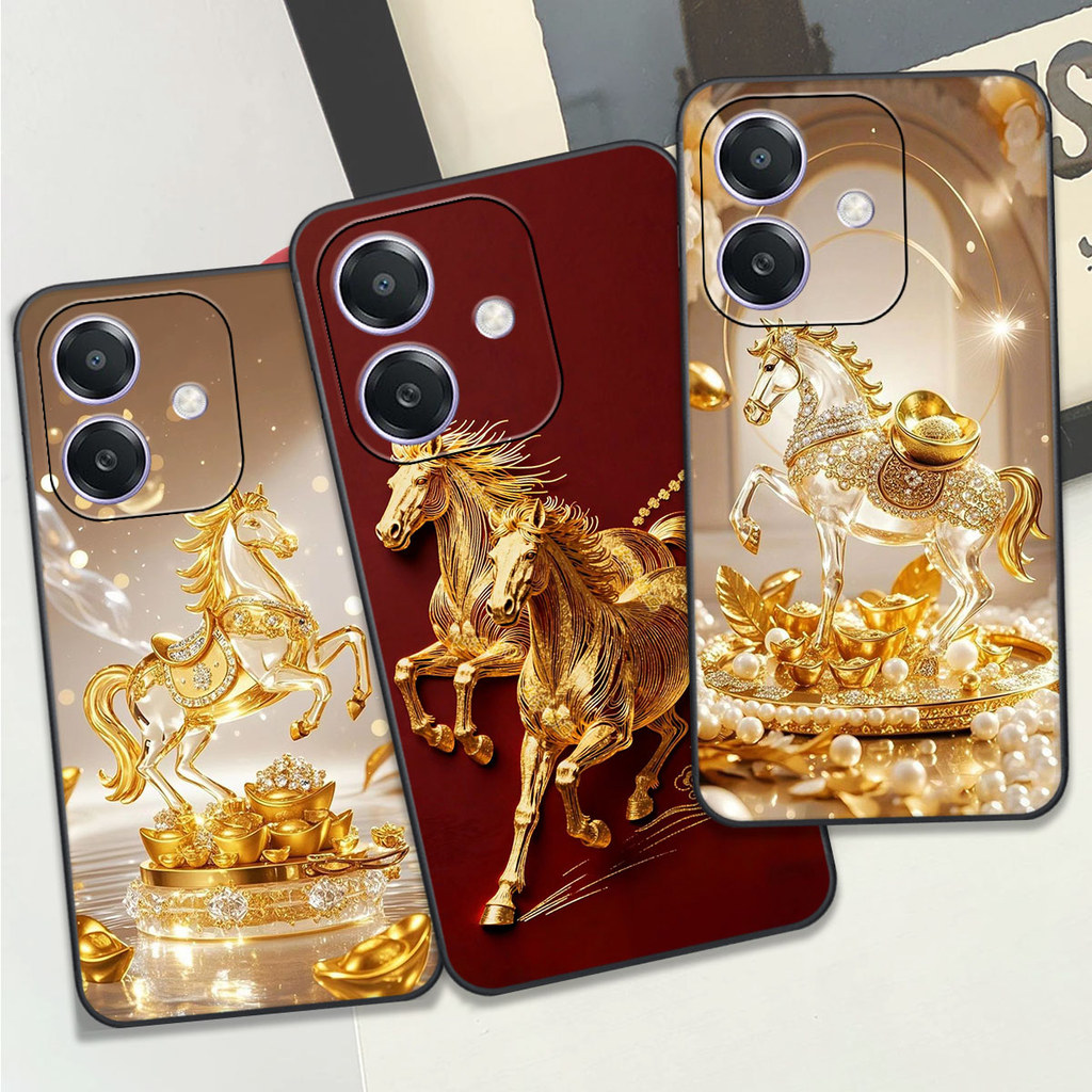 Ốp lưng Oppo A5i / A5i Pro in hình ngựa vàng Clover case