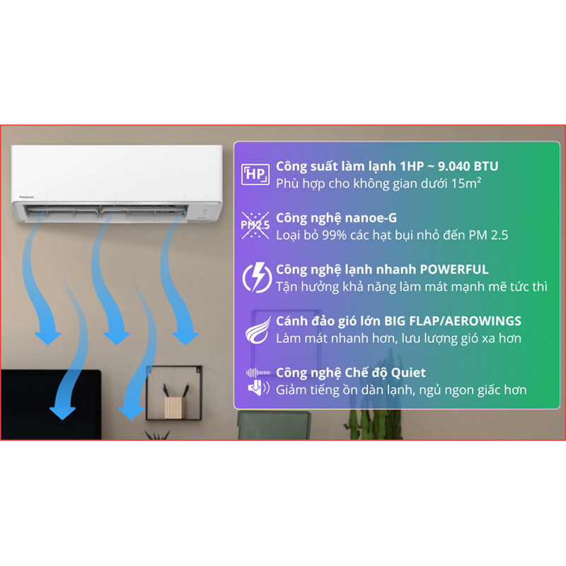 Máy Lạnh Panasonic 1 HP CU/CS-N9AKH-8 2025 - Indonesia (dòng mono)