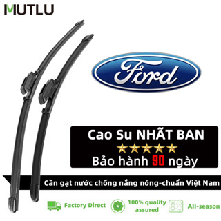 Cặp Gạt mưa ô tô FORD - Lưỡi gạt Nhật Bản nhập khẩu - Chính hãng MUTLU - Bảo hành điện - tử Gạt mưa Ford Ranger, Everest, EcoSport, Focus, Escape, Explorer, Mondeo, Territory, Fiesta, Transit, Mustang-Cần gạt mưa im lặng-Cần gạt nước bền
