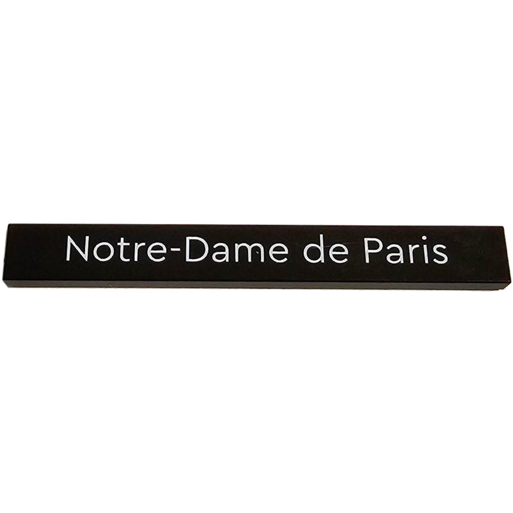 Brick2cube Part - Ngói 1 x 8 với họa tiết 'Notre-Dame de Paris' màu trắng - 4162pb305