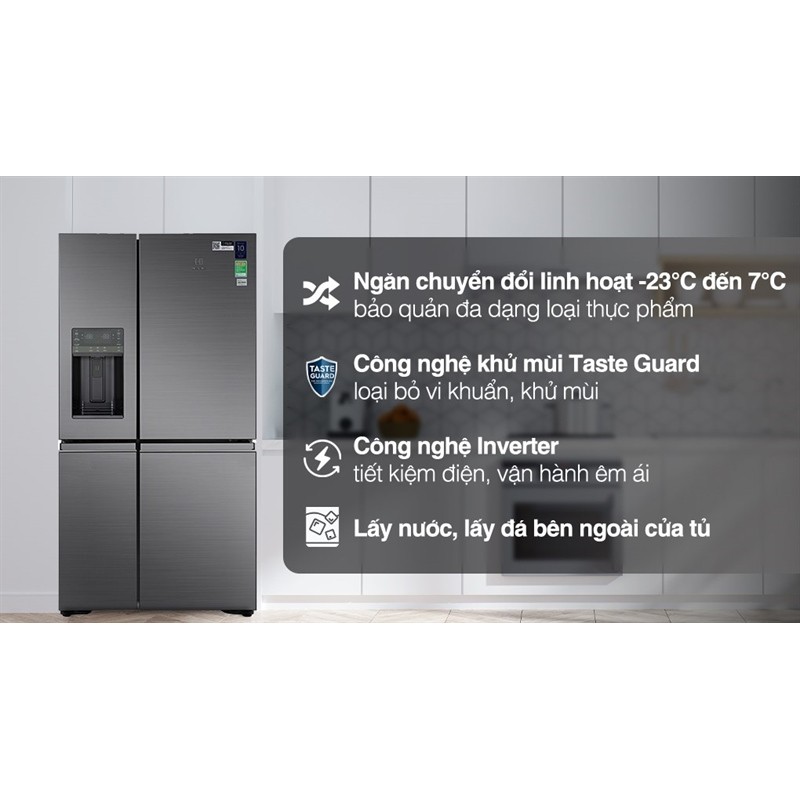 Tủ lạnh Electrolux Inverter 609 Lít EQE6879A-B - THÁI LAN