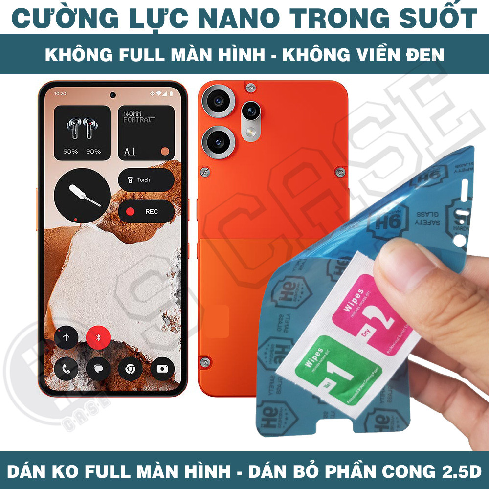Cường Lực Nano Cho Nothing CMF Phone 2 Pro CMF Phone 1 - Trong Suốt, Không Full Màn, Không Viền Đen