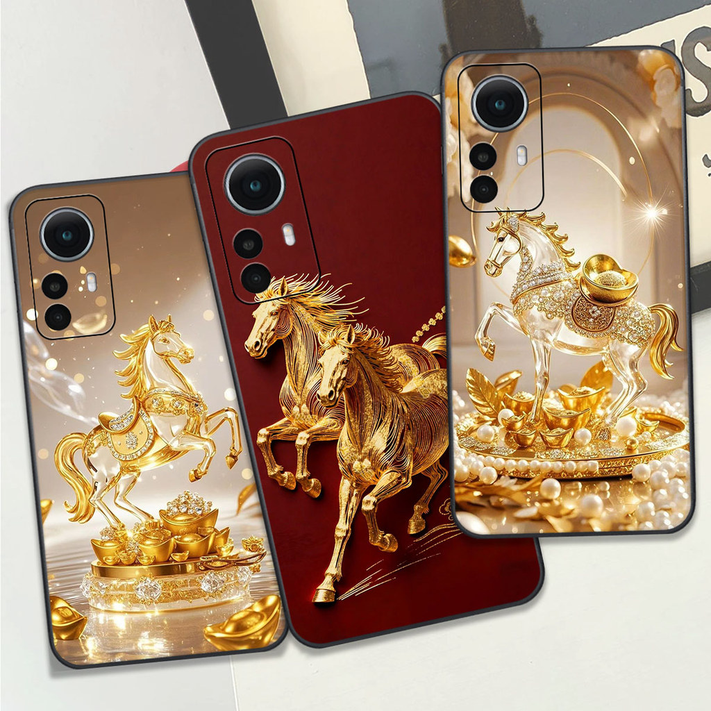 Ốp lưng Xiaomi 12T / 12T PRO / K50 UlTRA in hình ngựa vàng Clover case