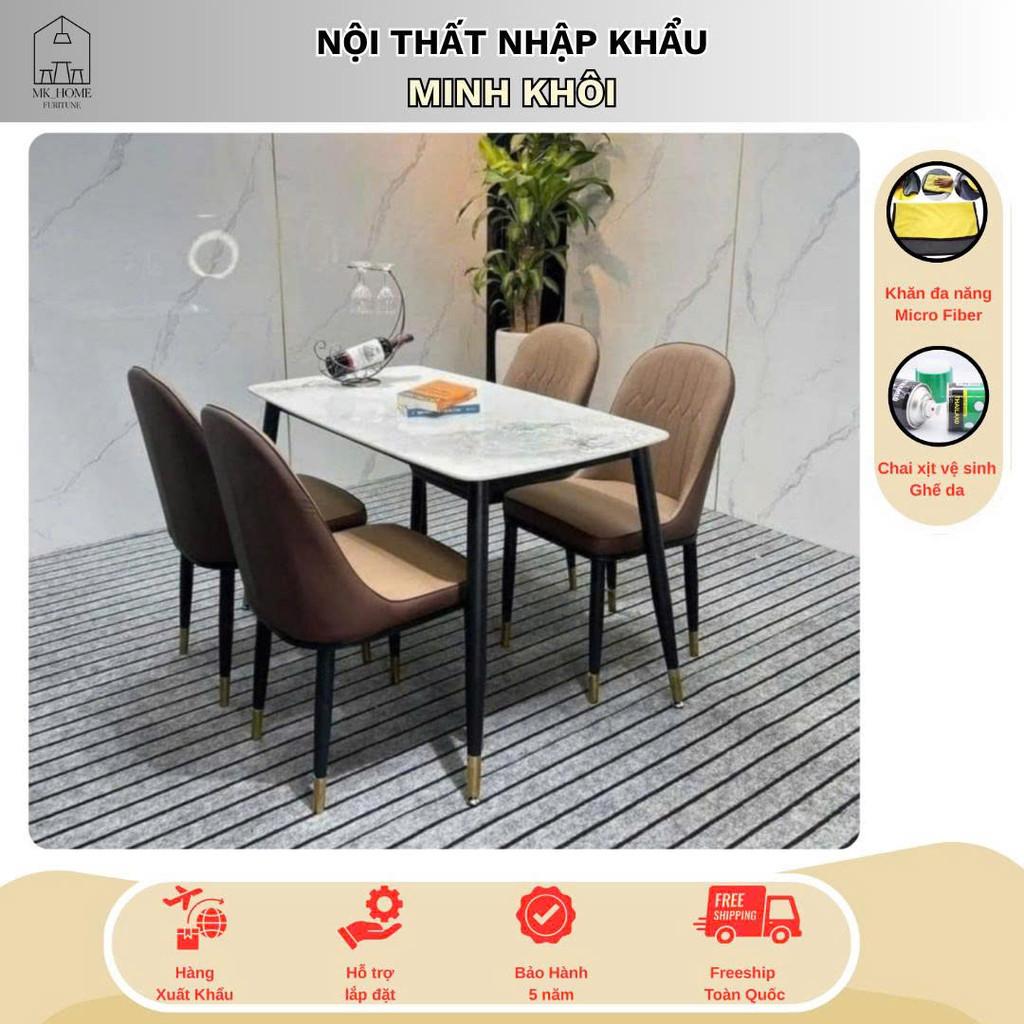 Bộ Bàn Ăn MK03- Ghế Monet Không Tay Nhập Khẩu Cao Cấp - MK home