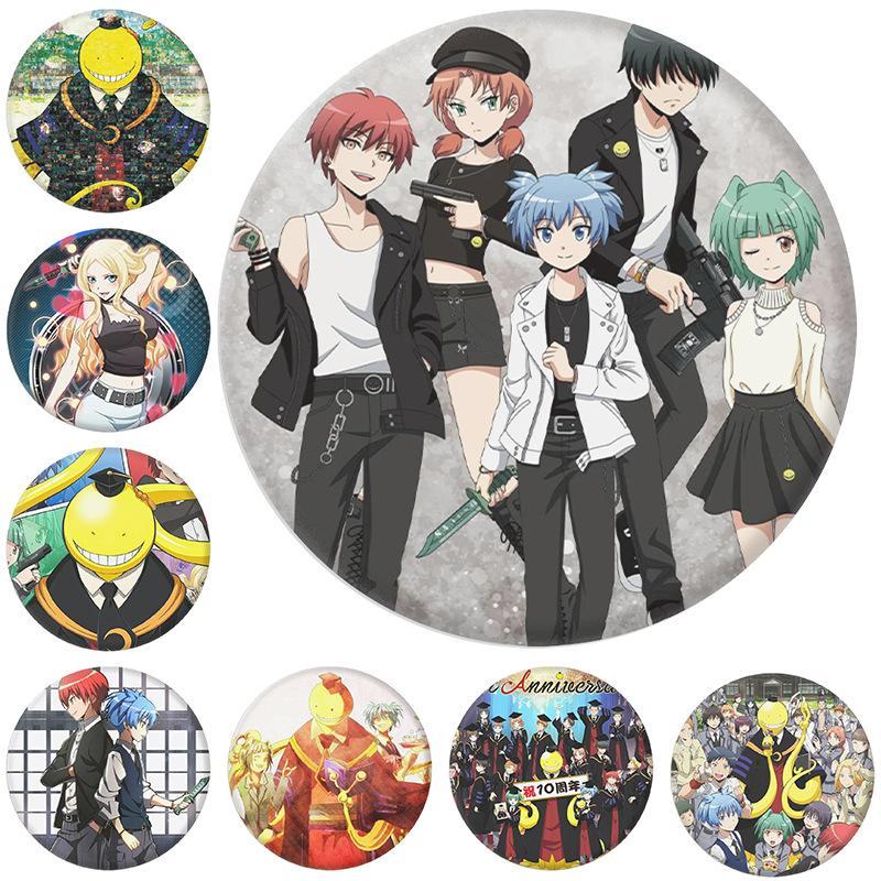 Pin lớp học ám sát 58mm – Koro-sensei & Class 3-E | Chủ đề phim truyền hình và phim hài đen tối đóng