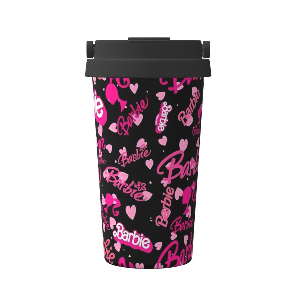 Barbie 20 oz có nắp Cốc cà phê bằng thép không gỉ cách nhiệt chân không, Cốc du lịch hai lớp dùng ch