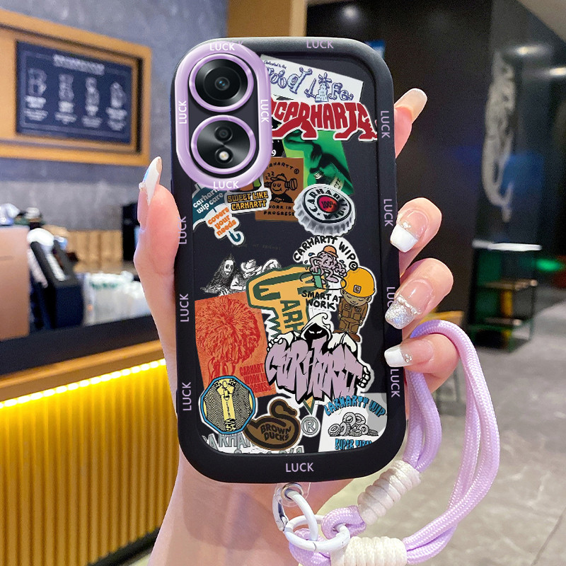Ốp Lưng OPPO A58 4G A78 4G A58 5G A58X 5G A78 5G A1X 5G A2X 5G Case Chống bụi Với Lanyard