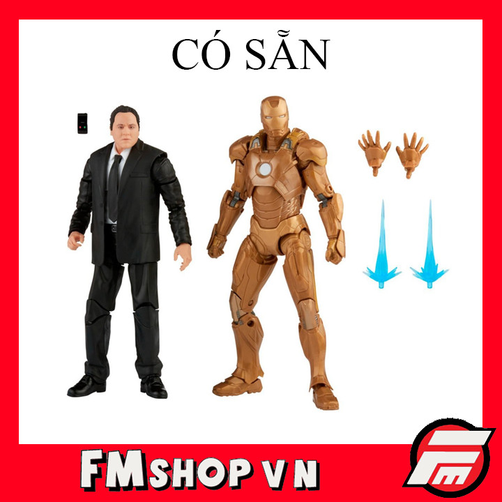(New) Mô Hình Nhân Vật Marvel Legends Iron Man 3 Happy Hogan & Iron Man Mark XXI