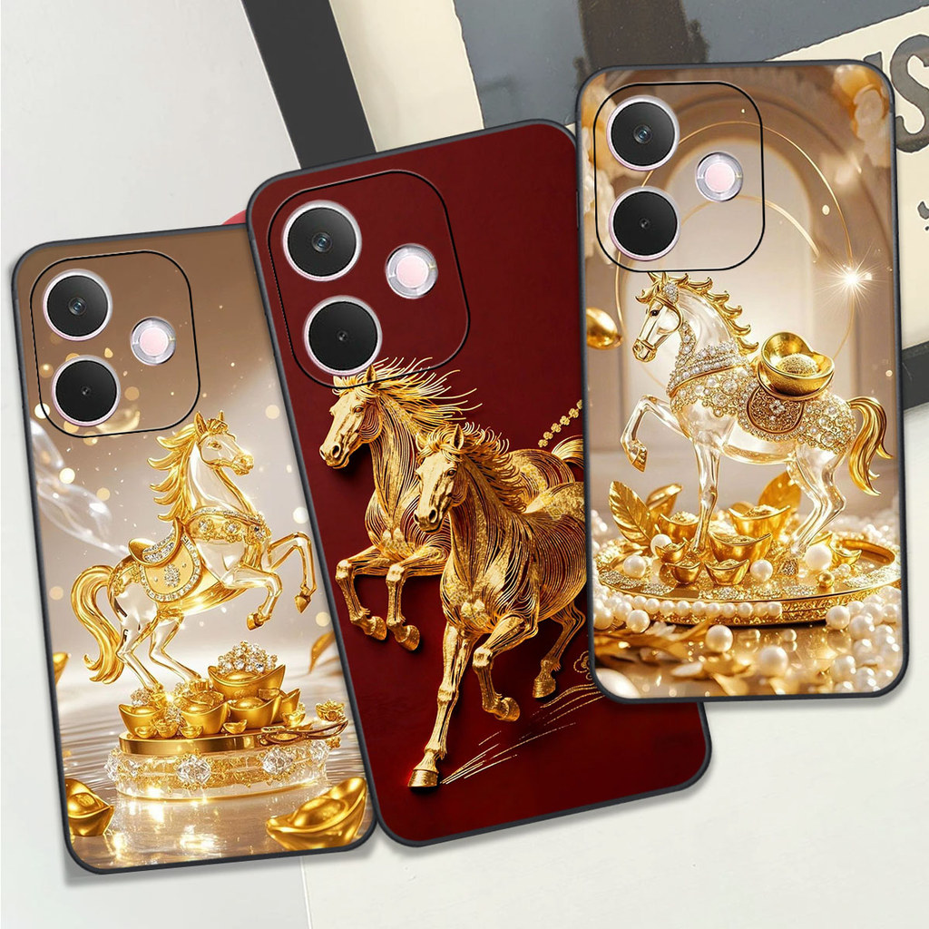 Ốp lưng Oppo A5 Pro / A5 Pro 5G in hình ngựa vàng Clover case