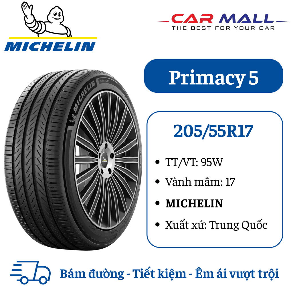 Lốp du lịch MICHELIN 205/55R17 Primacy 5