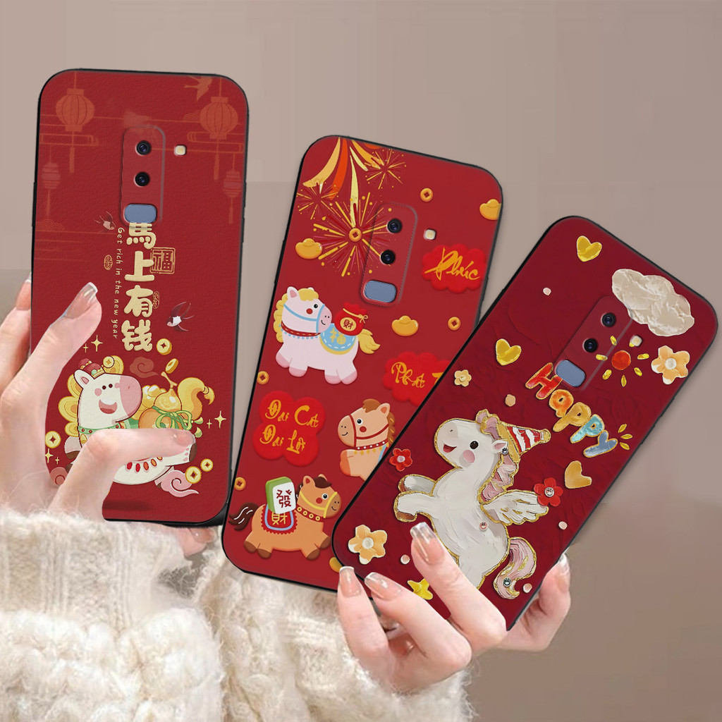 Ốp lưng Samsung A6 2018 / A6 Plus / A6+ in hình Tết đỏ may mắn - ốp TPU chống sốc