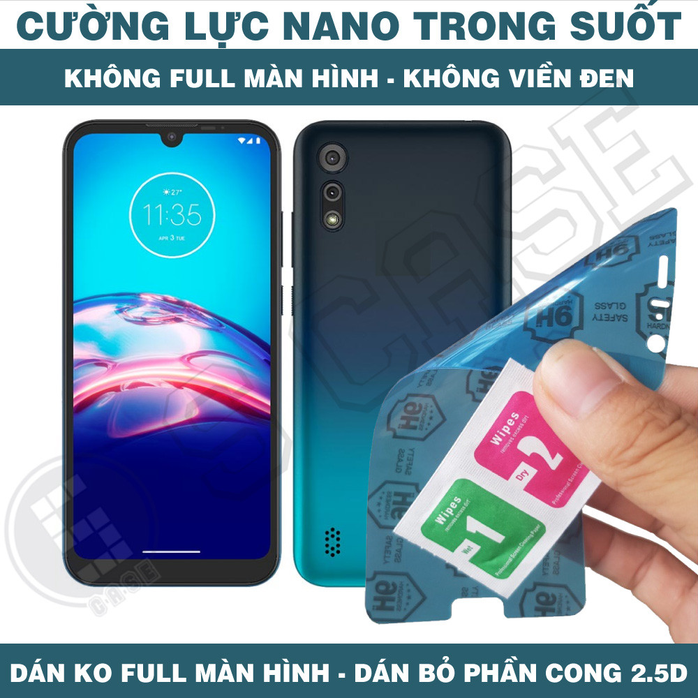 Cường Lực Nano Cho Motorola Moto E6 Play E6 Plus E6i E6s - Trong Suốt, Không Full Màn, Không Viền Đe