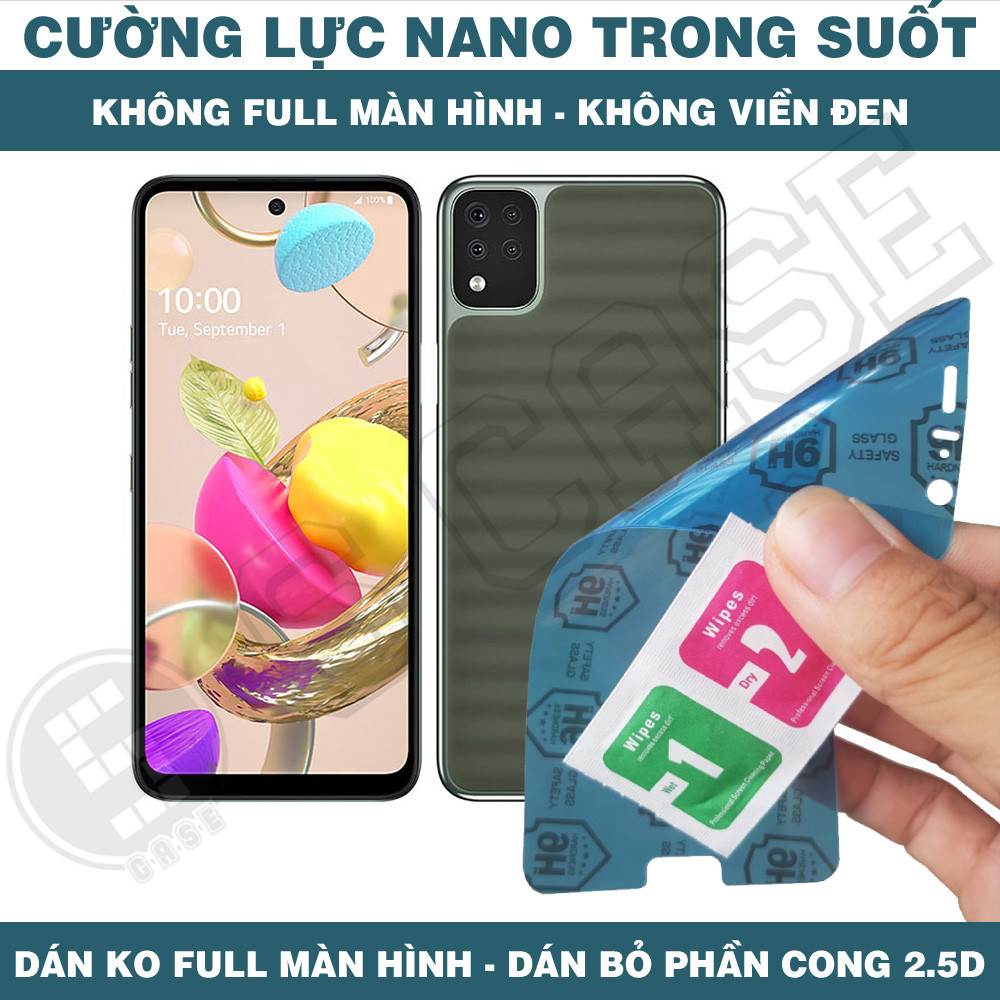 Cường Lực Nano Cho LG K42 K41s K40s K40 - Trong Suốt, Không Full Màn, Không Viền Đen