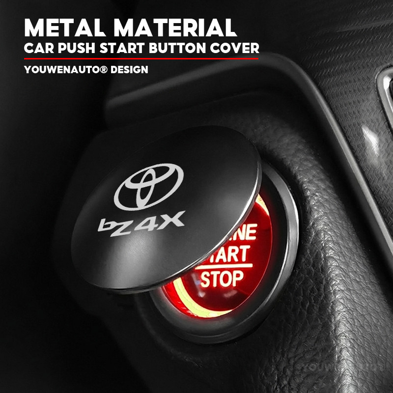 Dành Cho Xe Toyota bZ4X 2025 Nút Khởi Động Ô Tô Nắp Kim Loại Động Cơ Khởi Động Dừng Bảo Vệ Nắp Phụ K